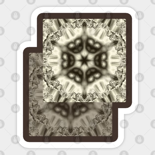 Sepia jewelled kaleidoscope splendor Sticker by hereswendy